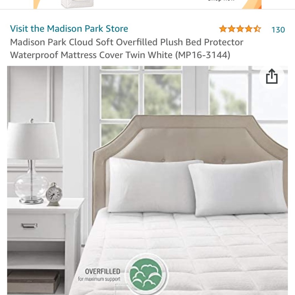 NWT soft plush twin mattress pad